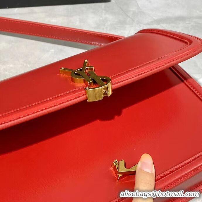 Affordable Price SOLFERINO MEDIUM SATCHEL IN BOX SAINT LAURENT LEATHER Y63435 RED