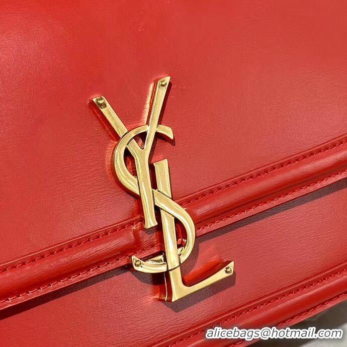 Affordable Price SOLFERINO MEDIUM SATCHEL IN BOX SAINT LAURENT LEATHER Y63435 RED