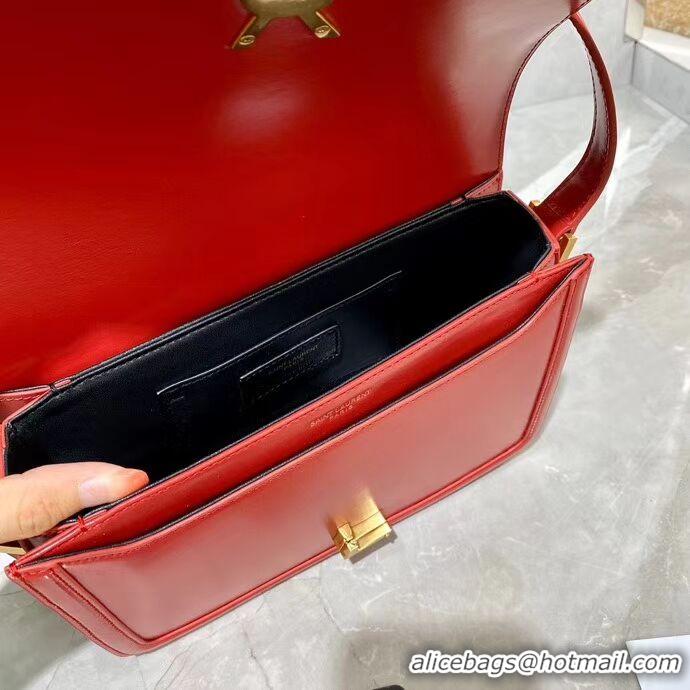 Affordable Price SOLFERINO MEDIUM SATCHEL IN BOX SAINT LAURENT LEATHER Y63435 RED