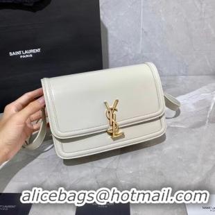 Good Product SOLFERINO MEDIUM SATCHEL IN BOX SAINT LAURENT LEATHER Y63435 white