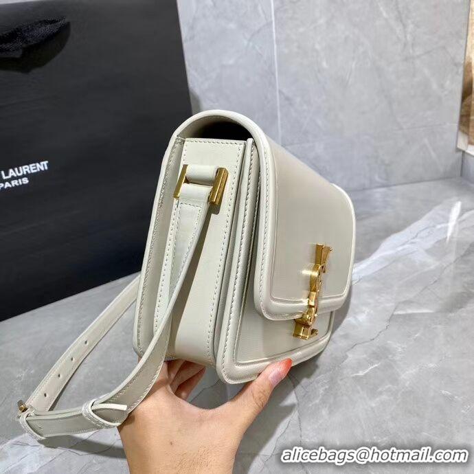 Good Product SOLFERINO MEDIUM SATCHEL IN BOX SAINT LAURENT LEATHER Y63435 white