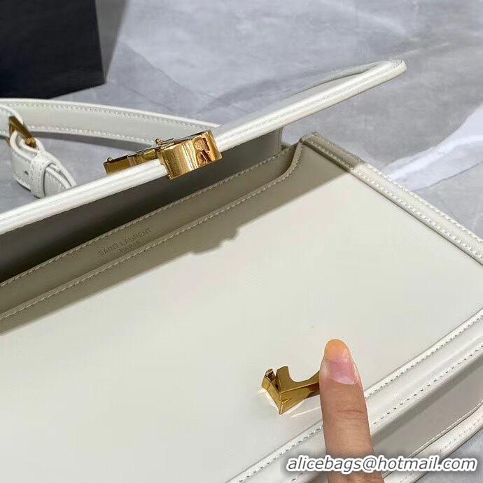 Good Product SOLFERINO MEDIUM SATCHEL IN BOX SAINT LAURENT LEATHER Y63435 white