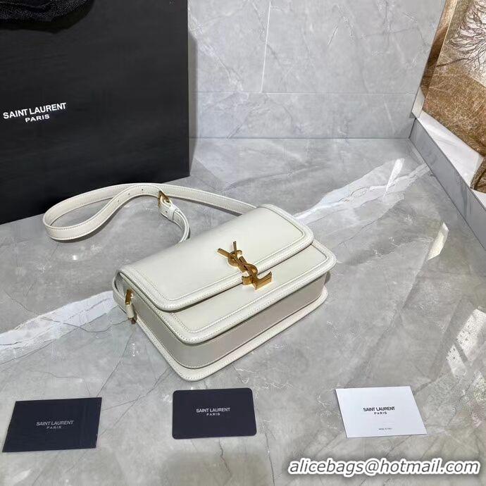 Good Product SOLFERINO MEDIUM SATCHEL IN BOX SAINT LAURENT LEATHER Y63435 white