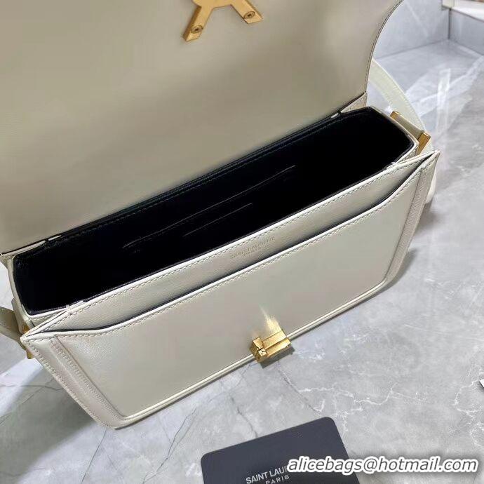 Good Product SOLFERINO MEDIUM SATCHEL IN BOX SAINT LAURENT LEATHER Y63435 white