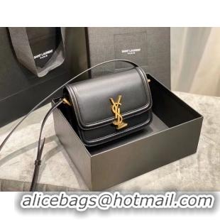 Luxury Classic SOLFERINO SMALL SATCHEL IN BOX SAINT LAURENT LEATHER 63430 black