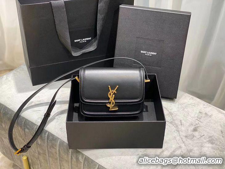 Luxury Classic SOLFERINO SMALL SATCHEL IN BOX SAINT LAURENT LEATHER 63430 black