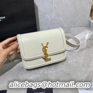 Buy Cheap SOLFERINO SMALL SATCHEL IN BOX SAINT LAURENT LEATHER 63430 white