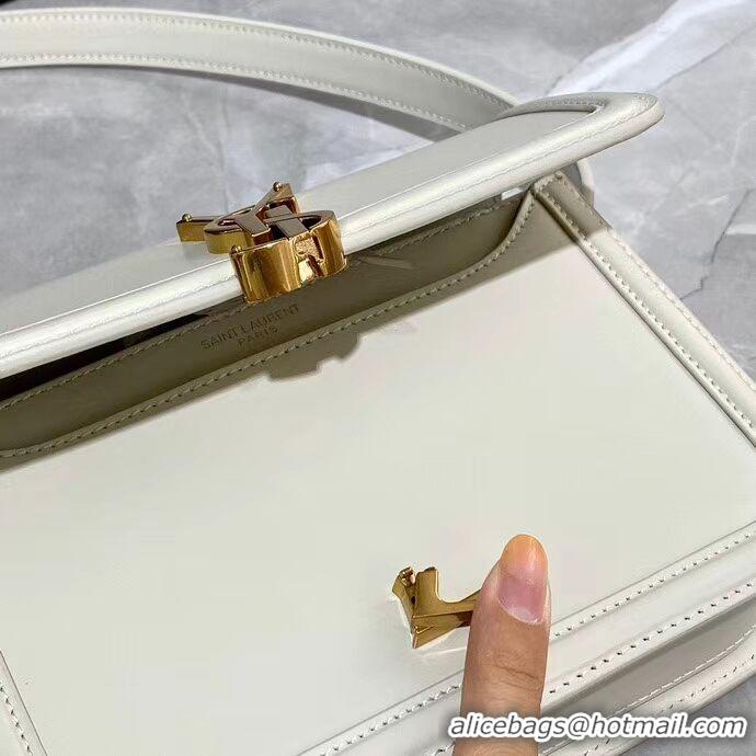 Buy Cheap SOLFERINO SMALL SATCHEL IN BOX SAINT LAURENT LEATHER 63430 white