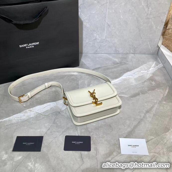 Buy Cheap SOLFERINO SMALL SATCHEL IN BOX SAINT LAURENT LEATHER 63430 white