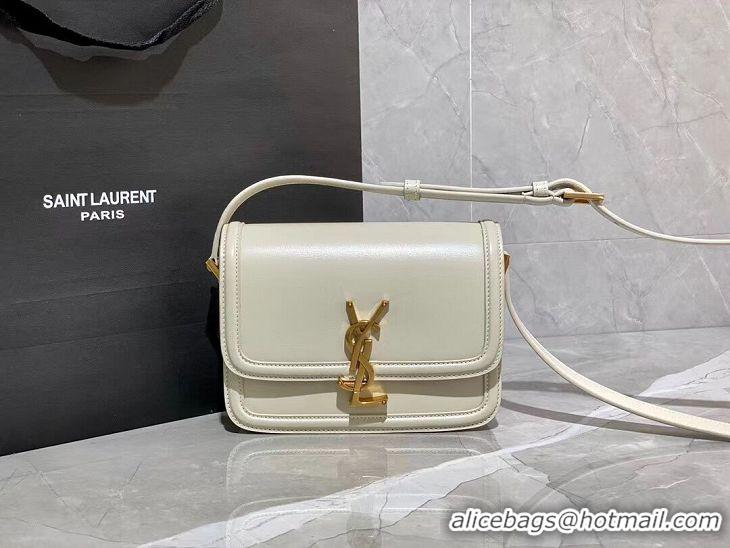 Buy Cheap SOLFERINO SMALL SATCHEL IN BOX SAINT LAURENT LEATHER 63430 white