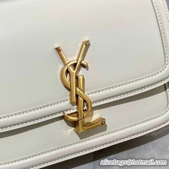 Buy Cheap SOLFERINO SMALL SATCHEL IN BOX SAINT LAURENT LEATHER 63430 white