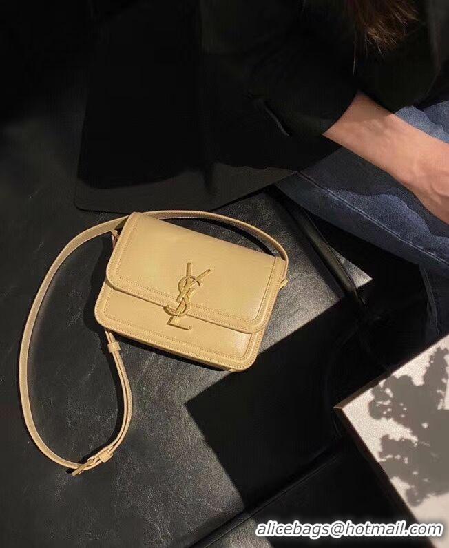 Good Looking SOLFERINO SMALL SATCHEL IN BOX SAINT LAURENT LEATHER 63430 Beige