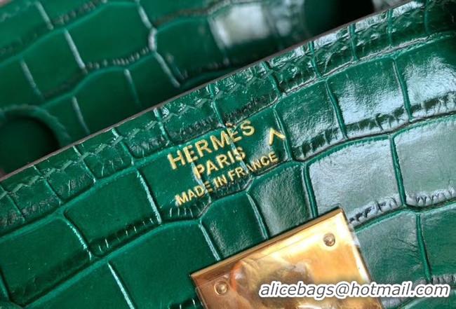 Popular Style Hermes Birkin Bag Original Leather crocodile HBK35 Green