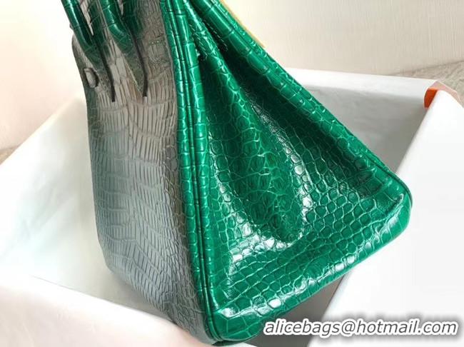 Popular Style Hermes Birkin Bag Original Leather crocodile HBK35 Green