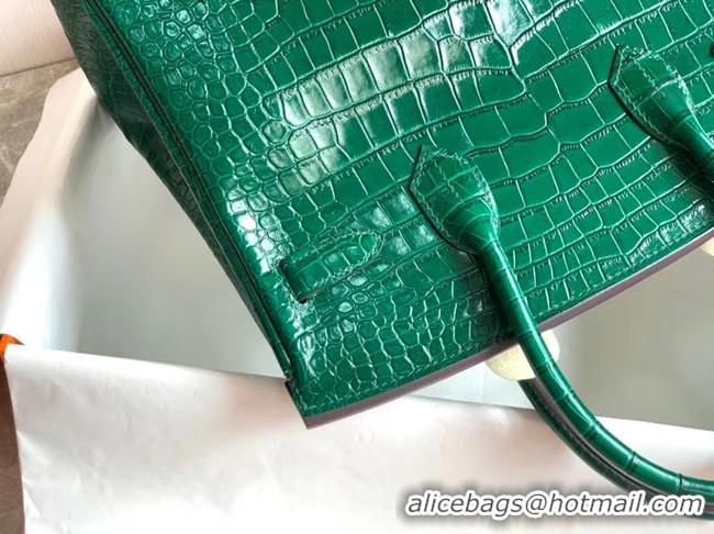 Popular Style Hermes Birkin Bag Original Leather crocodile HBK35 Green