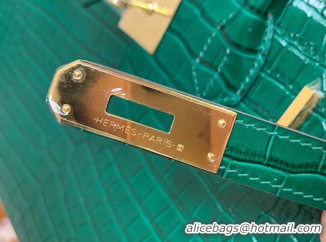 Popular Style Hermes Birkin Bag Original Leather crocodile HBK35 Green