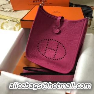 Purchase Hermes Evelyne mini 17cm Original Calf Leather Messenger Bag H1187 rose