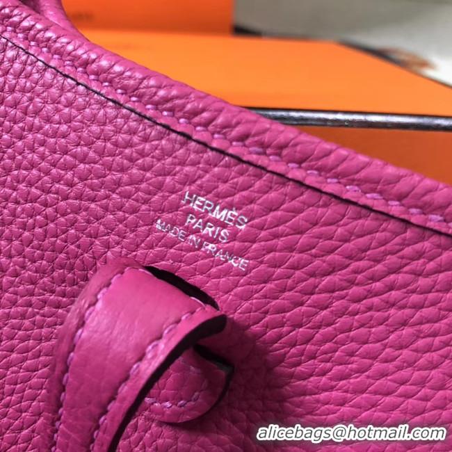 Purchase Hermes Evelyne mini 17cm Original Calf Leather Messenger Bag H1187 rose