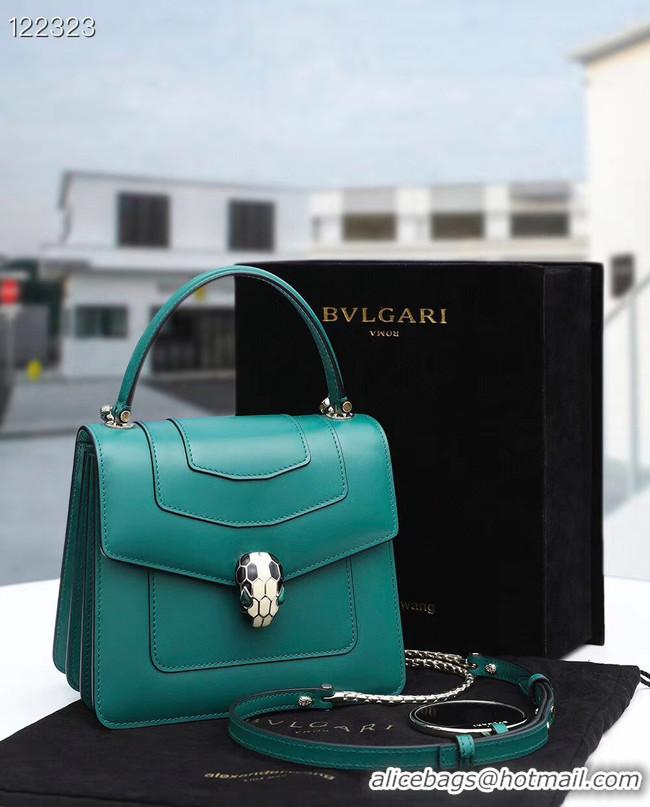 Super Quality Bvlgari Serpenti Forever leather small crossbody bag 20289 Emerald