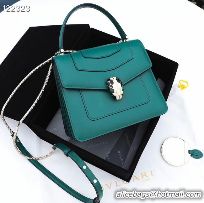 Super Quality Bvlgari Serpenti Forever leather small crossbody bag 20289 Emerald