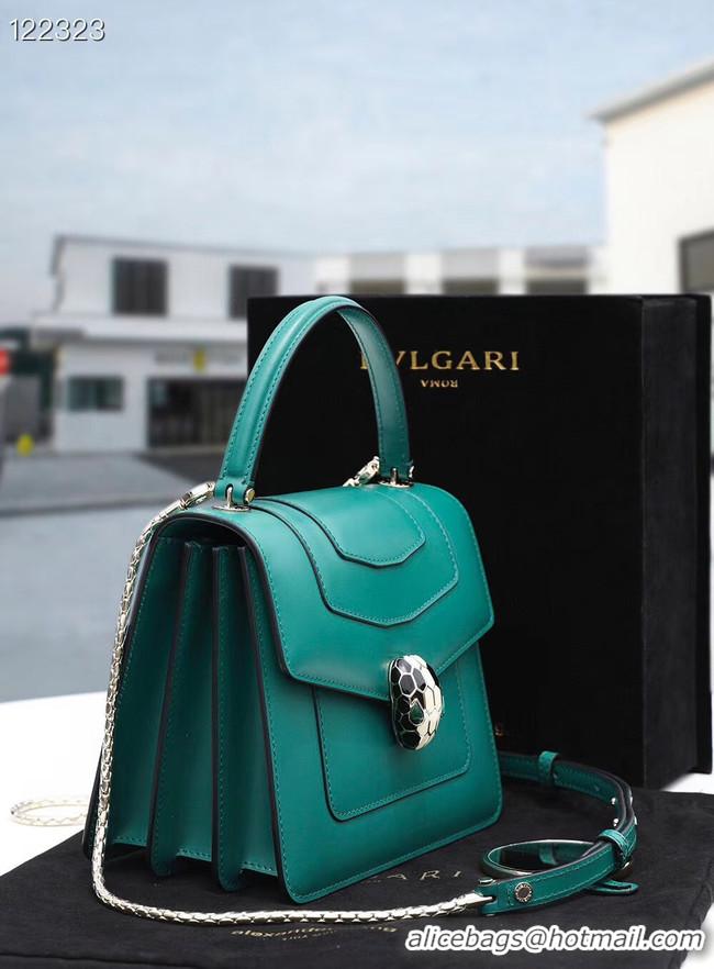 Super Quality Bvlgari Serpenti Forever leather small crossbody bag 20289 Emerald