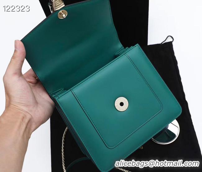 Super Quality Bvlgari Serpenti Forever leather small crossbody bag 20289 Emerald