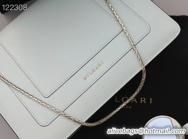 AAAAA Bvlgari Serpenti Forever leather small crossbody bag 20291 white