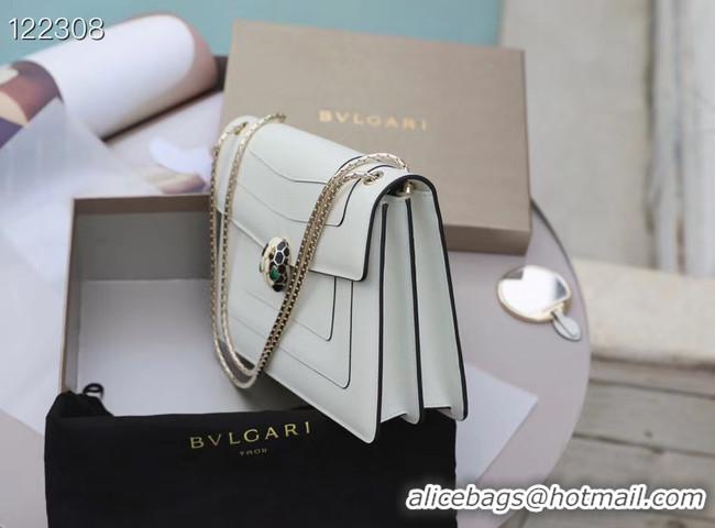 AAAAA Bvlgari Serpenti Forever leather small crossbody bag 20291 white