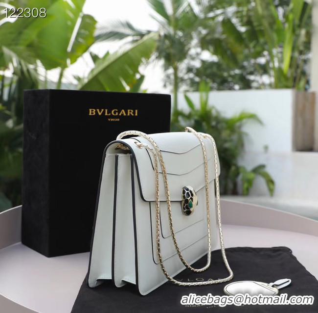 AAAAA Bvlgari Serpenti Forever leather small crossbody bag 20291 white