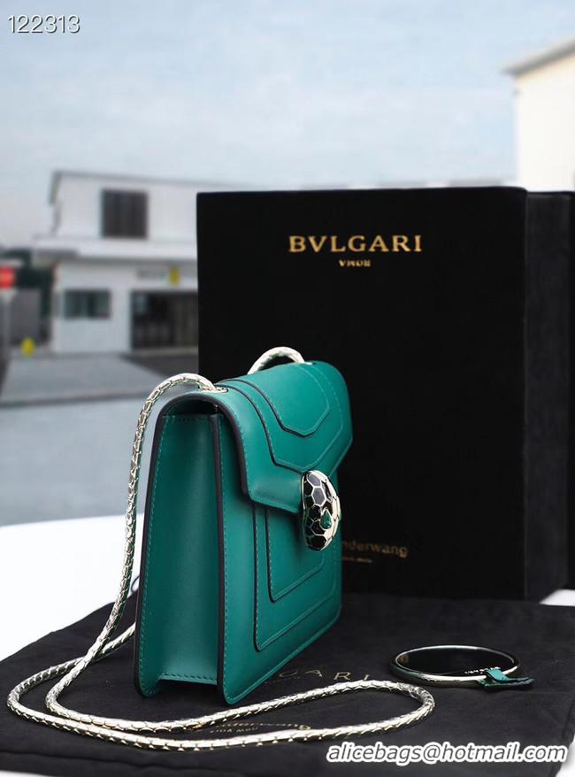 Affordable Price Bvlgari Serpenti Forever leather small crossbody bag 20291 Emerald