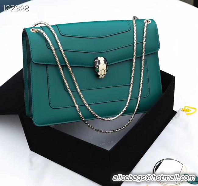 Most Popular Bvlgari Serpenti Forever leather crossbody bag 20288 Emerald