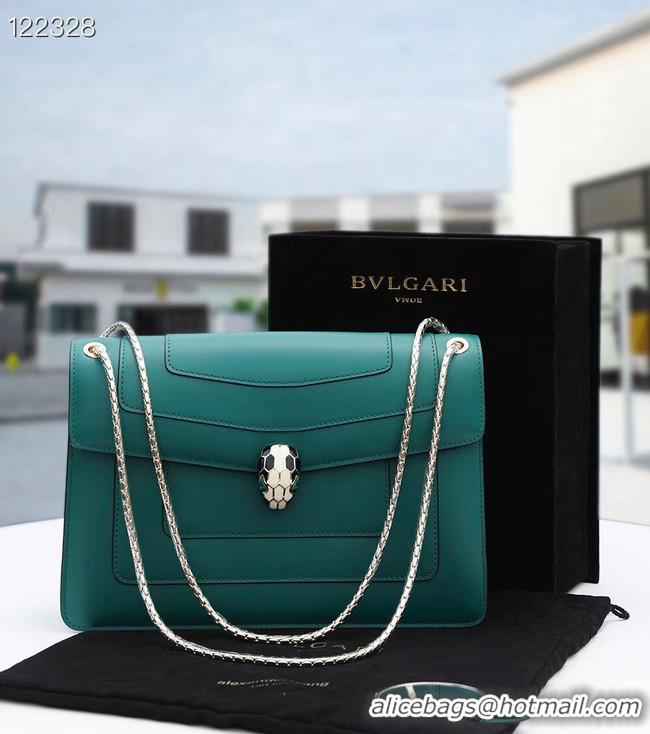 Most Popular Bvlgari Serpenti Forever leather crossbody bag 20288 Emerald