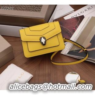 Reasonable Price Bvlgari Serpenti Forever leather small crossbody bag 20287 yellow