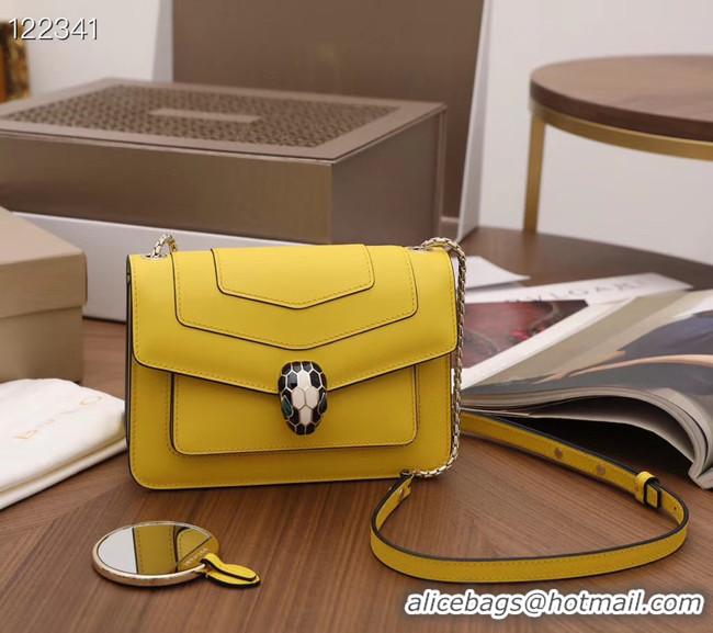 Reasonable Price Bvlgari Serpenti Forever leather small crossbody bag 20287 yellow