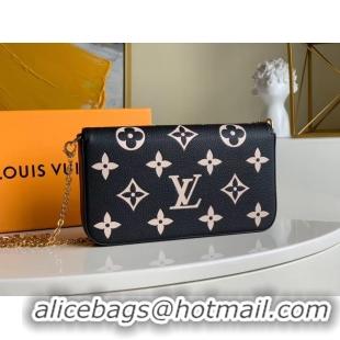 Discount Louis Vuitton Original POCHETTE FELICIE Chain Bag M69977 black