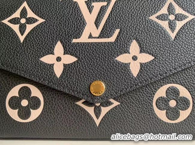 Discount Louis Vuitton Original POCHETTE FELICIE Chain Bag M69977 black