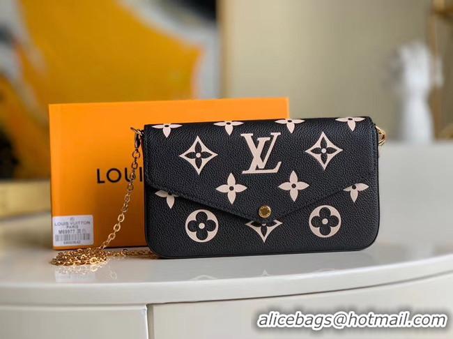 Discount Louis Vuitton Original POCHETTE FELICIE Chain Bag M69977 black