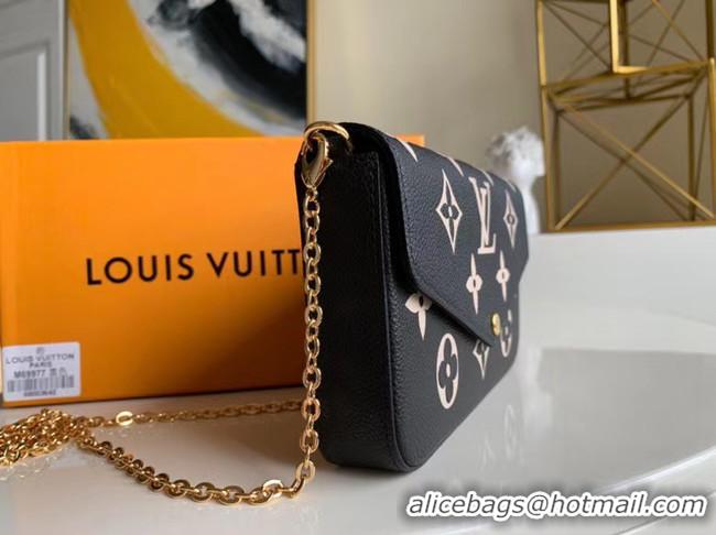 Discount Louis Vuitton Original POCHETTE FELICIE Chain Bag M69977 black