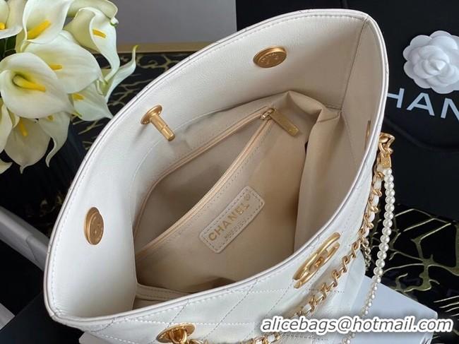 Best Price Chanel Original shopping bag AS2213 white