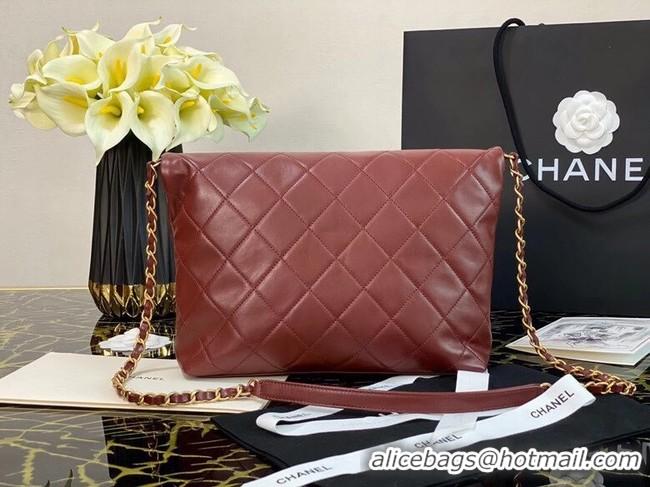 Luxury Cheap Chanel Original shopping bag AS2213 Burgundy