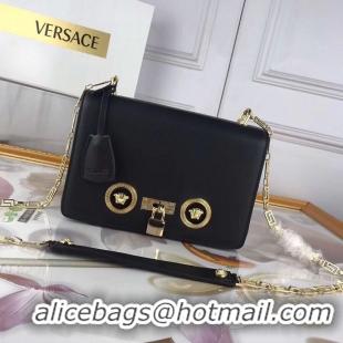 Free Shipping Discount Versace Calfskin Leather Shoulder Bag VS199 Black