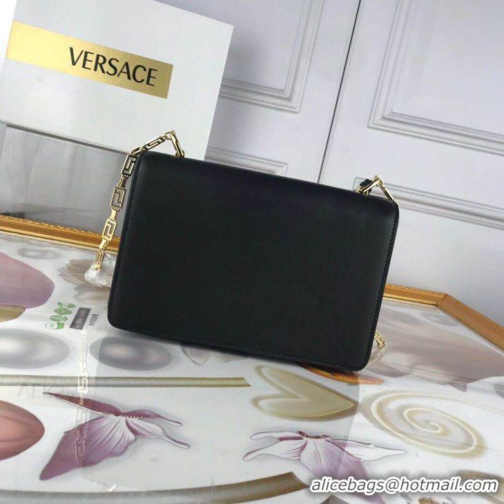 Free Shipping Discount Versace Calfskin Leather Shoulder Bag VS199 Black