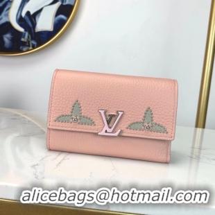 New Stylish Louis vuitton original CAPUCINES wallet M63222 pink