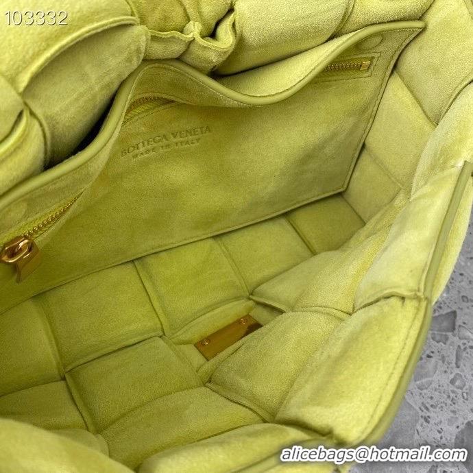 Original Cheap Bottega Veneta PADDED CASSETTE Velvet BAG 591971 Lemon