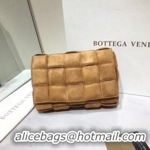 Duplicate Bottega Veneta PADDED CASSETTE BAG suede 591970 brown