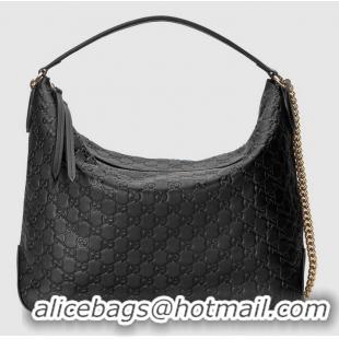 Latest Style Gucci Signature Large Hobo Bag 477324 Black 