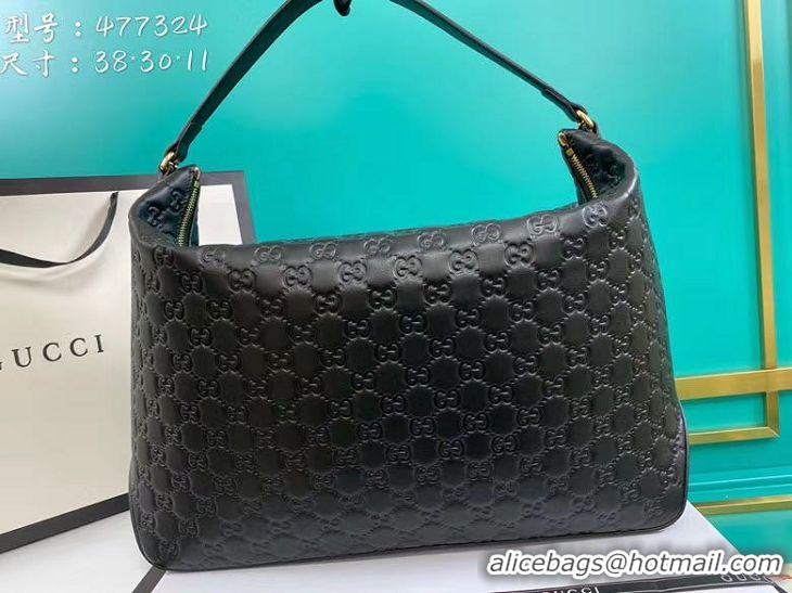 Latest Style Gucci Signature Large Hobo Bag 477324 Black 