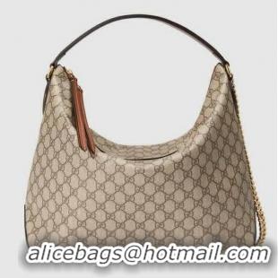 Buy Discount Gucci Signature Large Hobo Bag 477324 Brown