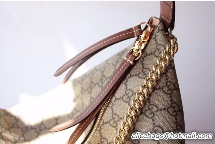 Buy Discount Gucci Signature Large Hobo Bag 477324 Brown