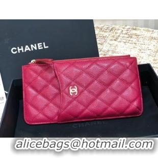 Lowest Cost Chanel Calfskin Leather Card packet & Gold-Tone Metal A81598 rose